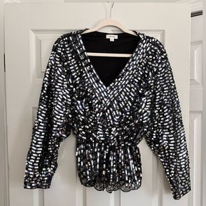 Prima Sequin Blouse Sz XL